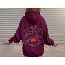 (XXXL, Burgundy MS109) Beach Hoodie Drop Shoulder Sleeve Threaded Sweatshirt Print Trendy Fashion Hoodie Top
