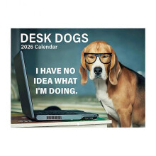 (dog b) 2026 Wall Calendar 12-Month Calendar Funny Animal Hanging Calendar for Office School Home Gag Gifts-dog a