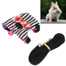 Kleintier-Leinen-Geschirr-Set mit Brustgurt aus Denim für Frettchen, Chinchillas, Eichhörnchen, S M