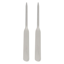 2 stuks roestvrijstalen make-up foundation spatels met dubbele kop, cosmetisch menggereedschap
