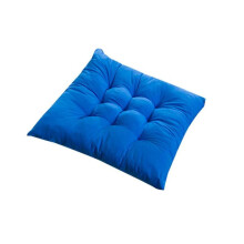 (Royal Blue) Square 40*40 Chair Cushion With Ties Ultra Soft Warm Floor Cushion For Chair Sofa Car Etc Comfortable Square Seat Cushion