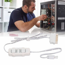 5V 3-pins ARGB-controller SATA-voeding voor doe-het-zelf-ventilatoren en LED-strips (wit)