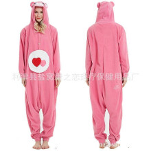 (Size L (171-180cm, 100-170 catties),Care Bears)Women's autumn and winter polar fleece cartoon one-piece pajamas home wear