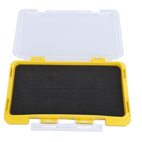 Boîte de pêche jaune résistante et étanche avec insert en mousse 1