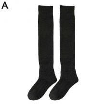 (Black) Ladies Stay Up Thigh High Over The Knee Socks Extra Long Cotton Stockings