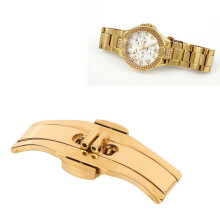 Gouden vouwsluiting met dubbele drukknop, 6 mm tot 19 mm, voor heren en dames