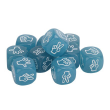 Leuchtendes 10er-Set Finger-Schätzwürfel – 20 mm, blau, leichter Kunststoff