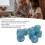 Luminous 10pcs Finger Guessing Dice Set - 20mm Blue Lightweight Plastic 4