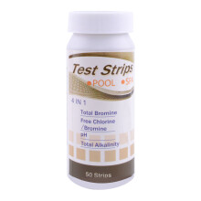 Schnelle und genaue Wasserteststreifen 7-in-1 Pool- und Spa-Testset für pH-Wert, Gesamthärte, Brom, Chlor, Cyanursäure, Alkalinität und mehr.