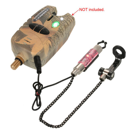 Alarma de pesca LED con clip ajustable - Compatible con conector de 2,5 mm