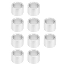 10 st. distanspackning i aluminiumlegering, 8 mm ytterdiameter, 6 mm innerdiameter