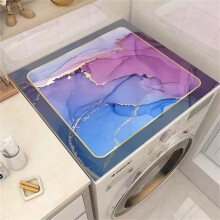 AntiSlip Washer Or Dryer Mat Covers Marble Gold Pattern Washing Machine Cover DustProof 50x50cm Color 1