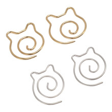 4 agujas de tejer espirales de metal, doradas y plateadas, 3,9 x 3,1 cm