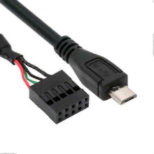 U2-018-MM USB 2.0 Motherboard 9pin 10pin Header to Micro USB 5pin Cable 50cm for Mini Monitor Sensor Panel CameraMultiColor SZRH