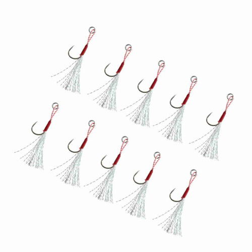 Slow Jigging Angelköder, Modell 12-19, 10 Stück Widerhaken