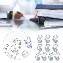Set mit 10 bunten, katzenförmigen Büroklammern – kreativ, tragbar, für Büro und Zuhause