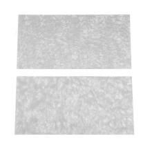 2 Stück weißes Perlmutt-Zelluloid-Gitarrenkopffurnier 200 x 100 x 0,7 mm