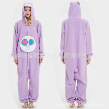 (Size M (161-170cm, 80-140 catties),Candy Bear)Women's autumn and winter polar fleece cartoon one-piece pajamas home wear