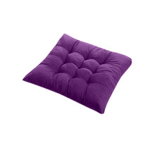 (Purple) Square 40*40 Chair Cushion With Ties Ultra Soft Warm Floor Cushion For Chair Sofa Car Etc Comfortable Square Seat Cushion