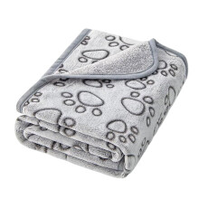 Puppy Blanket Washable Flannel Dog Mat 1040x760mm Paw Print Design Couch And Bed Protection