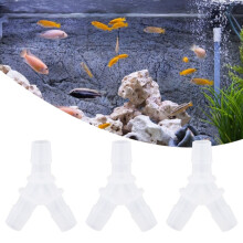 10 st mjuka slangkopplingar Y-typkoppling akvarium luftpumpkoppling 3-vägskoppling (3,9 mm)