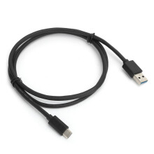 USB-A-auf-USB-C-Kabel, 1 m, Schwarz – Schnelle Daten-, Audio- und Stromübertragung