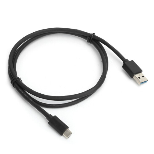 USBA to USBC Cable 1m Black - Fast Data Audio Power Transfer