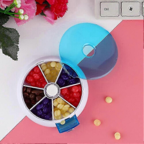 Portable Rotating 7 Days Tablet Medicine Pill Organizer Storage Box 1