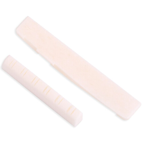 Bone Bridge Saddle & Nut Set for 12-String Acoustic Folk Guitars 1
