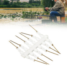 12Pcs Stainless Steel Carp Fishing Hooks, Straight Handle, 0.6x15mm