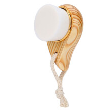 Brosse nettoyante visage en fibres ultra-douces avec manche en bois, brosse de massage pour le soin