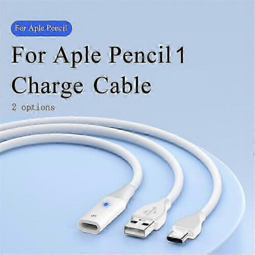USB-C Adapter Cable Compatible for Apple Pencil (1st Generation) 50cm Charging Cable with Indicator LightWhite SZRH 1