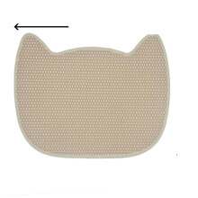 Cat Litter Mat Double Layer EVA Cat Shape Litter Mat Waterproof Non Slip Litter Box Mat Cat Bed Pads Made In China