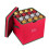2Pcs Christmas Ornament Storage Box With Lid For 64 Decorations Red 1