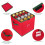 2Pcs Christmas Ornament Storage Box With Lid For 64 Decorations Red 5
