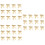 36Pcs Burlap Bow Ornaments Beige Christmas Tree Gift Knots 7