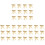 36Pcs Burlap Bow Ornaments Beige Christmas Tree Gift Knots 2