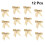 36Pcs Burlap Bow Ornaments Beige Christmas Tree Gift Knots 10