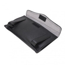 Car Tissue Holder PU Leather Space Saving Odorless Easy to Clean Sun Visor Napkin Dispenser Black