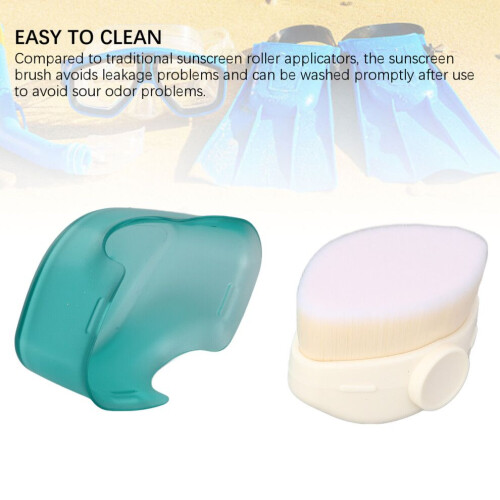 Portable Sunscreen Applicator with Soft Bristles, Green 2