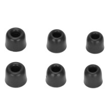 Black 6pcs Memory Foam Earplugs for Earphones 4.3mm-6.0mm L/M/S Sizes