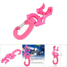 BCD hose holder clip double - Regulator retainer buckle pink HOT