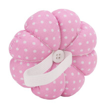 Unique Pink Dot Pumpkin Wrist Pin Cushion - Ideal for Crafters