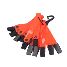 12pcs High Visibility PVC Trail Marker Clips for Hunting Outdoor 10x1.4cm