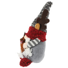 Grey Fabric Xmas Gnome Doll Cute Handmade Christmas Decor