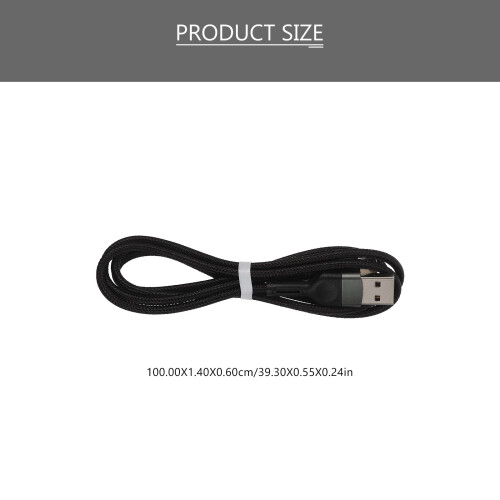 2Pcs 5A Fast Charging USB-C Data Cable Durable Nylon Type- Cord 1