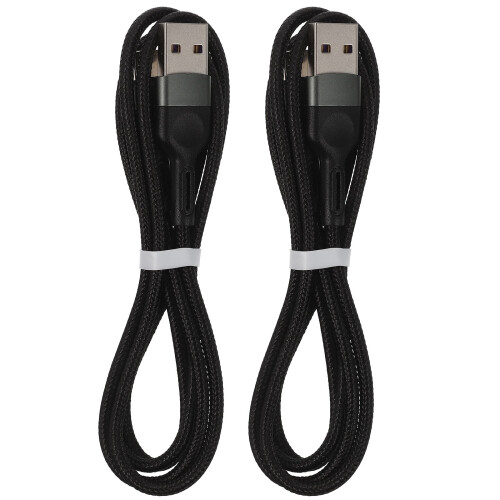 2Pcs 5A Fast Charging USB-C Data Cable Durable Nylon Type- Cord 2