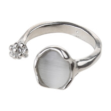 Trend Vintage Opal Irregular Natural Stone Ring Opal-A