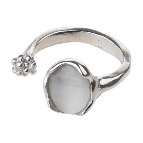 Trend Vintage Opal Irregular Natural Stone Ring Opal-A