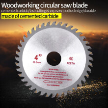 Scharfes 4-Zoll-Kreissägeblatt mit 40 Zähnen für PVC, Holz und Metall – 20 mm Bohrungsdurchmesser